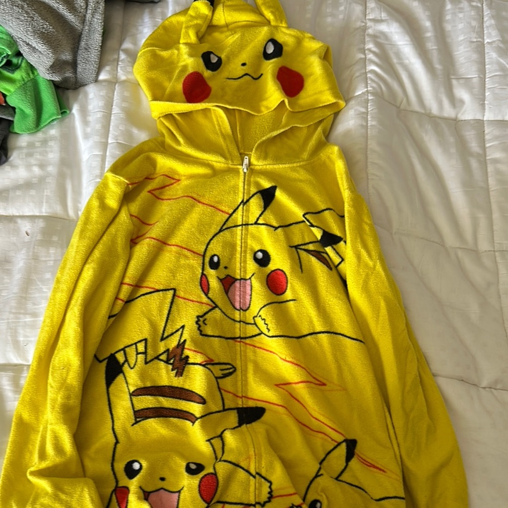 Yellow Pikachu Kids Hoodie